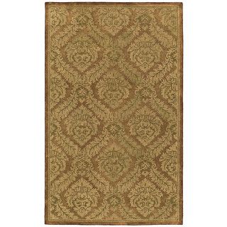 St. Joseph Copper Damask Hand tufted Wool Rug (80 X 100)