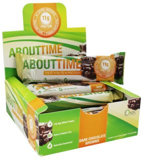 About Time   Fruit Nuts and Protein Bar Dark Chocolate Brownie   2 oz.