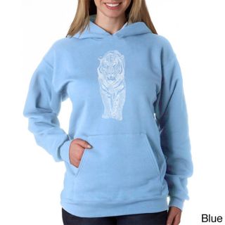 Los Angeles Pop Art Los Angeles Pop Art Womens Endangered Species Tiger Sweatshirt Blue Size XL (16)