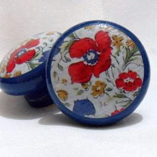 poppy print door or drawer knob by surface candy