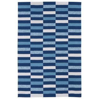 Indoor/ Outdoor Luau Blue Stripes Rug (76 X 9)