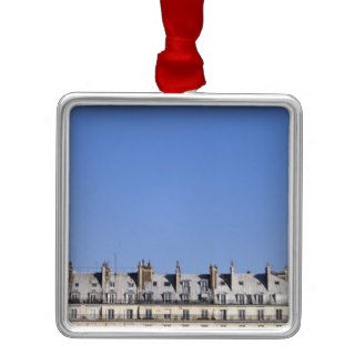 Rooftop facade of apartment houses, Paris, France Christmas Tree Ornament