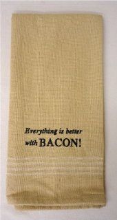 Hand Towel   Dishtowel   Everything is better with BACON   100% Cotton   27.5" X 19.5"   Potholders