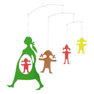 Flensted Mobiles Expecting Mother Mobile f084 / f084r Color Green / Red / Ye