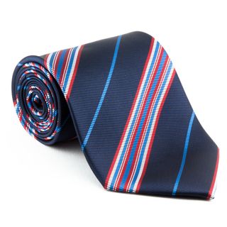 Boston Blue And Red Striped Tie