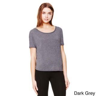 Los Angeles Pop Art Bella Womens Flowy Cutout Back T shirt Grey Size S (4  6)