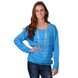 Journee Collection Womens Crew Neck Knit Sweater
