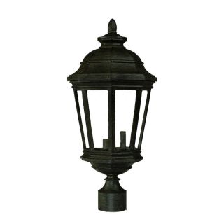 Barrington Collection Post mount 3 light Outdoor Black Coral Light Fixture