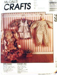 McCall's Crafts Pattern 709 ~ Sara Stitches 24" Rag Hair Doll with Clothes and Baby Doll 