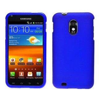 Blue Rubberized Faceplate Hard Crystal Skin Case Cover for Samsung Galaxy S II Epic 4G Touch SPH D710 Sprint Cell Phones & Accessories