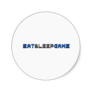 EAT SLEEP GAME   Gamer Gaming Video Games Round Sticker