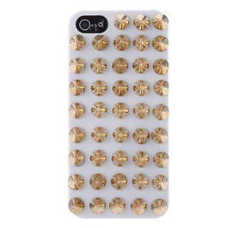 Golden Triangle Rivet Decorated White Hard Case for iPhone 5/5S  Cell Phone Carrying Cases  Sports & Outdoors