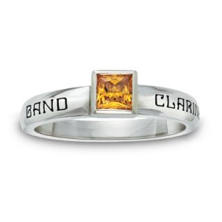 Ladies Silver Select™ Stackable Class Ring by ArtCarved® (1 Stone