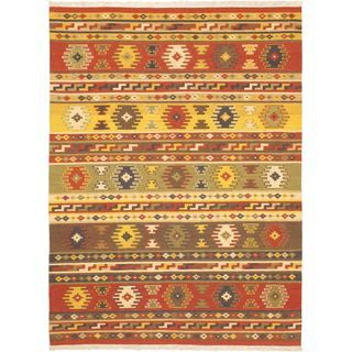 Handmade Kashkoli Gold Wool Kilim (56 X 79)