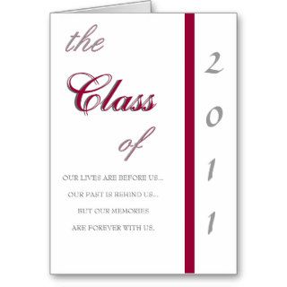2011 Traditional Graduation Invitation Greeting Cards