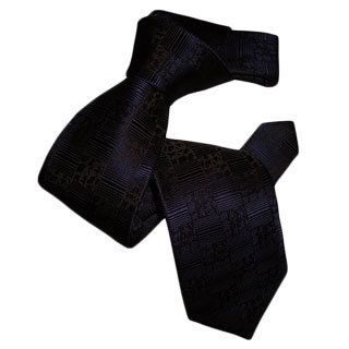 Dmitry Mens Navy Patterned Italian Silk Tie