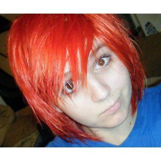 A1 MAX   Anime Costume Party Cosplay Short Curly Wig Red Clothing
