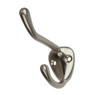 Gliderite Satin Nickel Double Robe And Coat Hooks (pack Of 10)