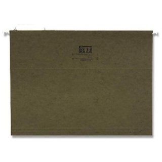 Standard Hanging File Folder, Letter, 1/5 Tab Cut, Green, 25 per Box 