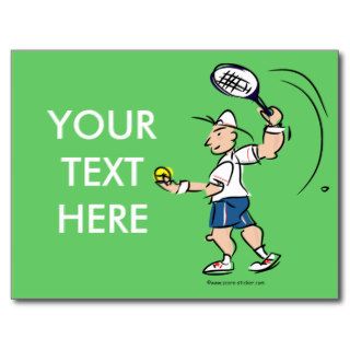 Funny tennis card for tennis player, dad, coach postcard