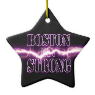 BOSTON STRONG Pink Energy 617 Christmas Ornaments