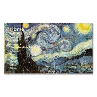 Van Gogh Starry Night (F612) Vintage Fine Art Business Cards