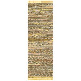 Safavieh Hand woven Rag Rug Yellow Cotton Rug (23 X 6)
