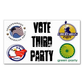 Vote Third Party Revolution Business Cards