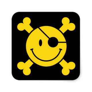 Pirate Smiley Stickers