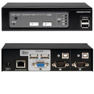 ConnectPRO 2 port USB VGA KVM Switch W/DDM UR 12 PLUS KIT Electronics