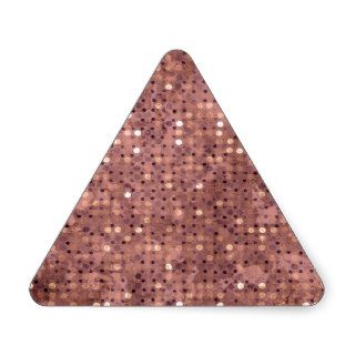 Rusty Red Tiny Grunge Polka Dots Triangle Stickers