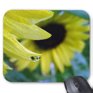 Sunflower water drop mousepads