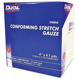 DUKAL Stretch Gauze, Conforming Roll, 4" X 4 Yrd, Sterile, 96 Rolls/Ca, DUK704 Health & Personal Care