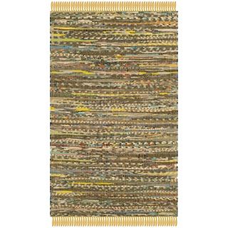 Safavieh Hand woven Rag Rug Yellow Cotton Rug (23 X 5)