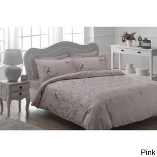 Brielle Bamboo Twill Eden Down Alternative 3 piece Comforter Set Pink Size King