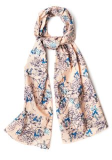 Up and Humming Scarf in Pink  Mod Retro Vintage Scarves