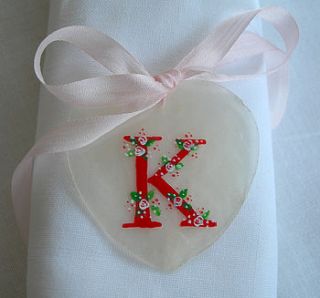 personalised red pearl heart by chantal devenport designs