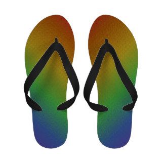 Pixelated Rainbow Flips Sandals