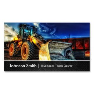 Bulldozer Excavator   Construction Truck Driver Business Cards