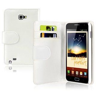 CommonByte WHITE LEATHER HARD CASE COVER WALLET FOR Samsung Galaxy Note LTE SGH i717 AT&T Cell Phones & Accessories