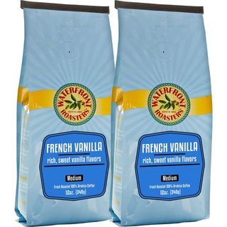 Waterfront Roasters French Vanilla Ground Coffee (set Of Two 12 oz Bags)