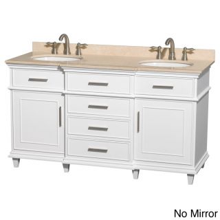 Wyndham Collection Berkeley 60 inch White Double Vanity Ivory Size Double Vanities