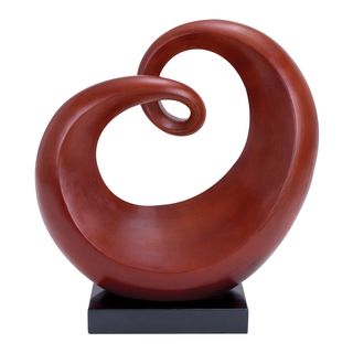 Cherry Red Modern Table top Polystone Sculpture