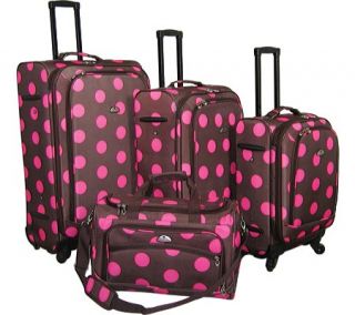 American Flyer Travelware Grande Dots 4 piece Spinner Luggage Set