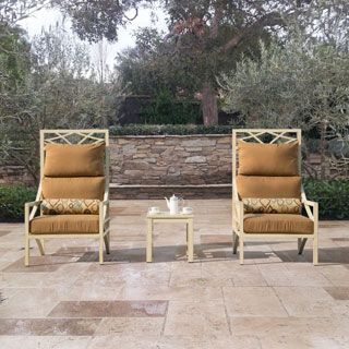 Sirio Caesar 3 piece High back Chairs And Side Table Set