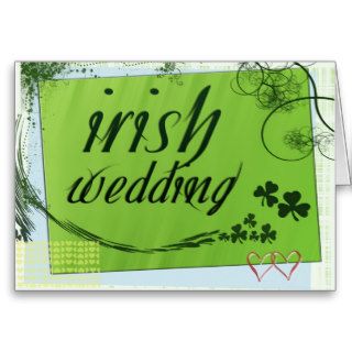 Irish wedding design greeting card