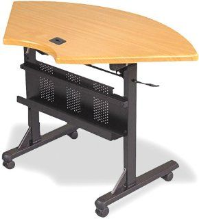 BALT 89826 Pneu Fold Flip Table Base, 25w x 25d x 25 1/4h, Black   Drafting Tables