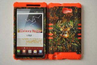 NEW AT&T SAMSUNG GALAXY NOTE i717 DEER CAMO/ORANGE CASE Cell Phones & Accessories