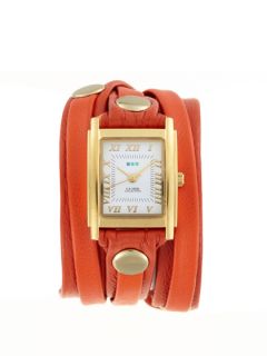 Womens Orange Multi Layer Wrap Watch by La Mer Collections