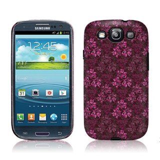 TaylorHe Purple Vintage Floral Patterns Samsung Galaxy S3 Siii i9300 Hard Case Printed Samsung Galaxy S3 Siii i9300 Cases UK MADE All Around Printed on Sides 3D Sublimation Highest Quality Cell Phones & Accessories